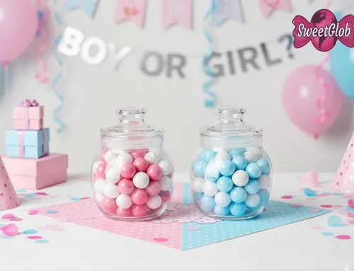 Vista 4 de Bolas de chicle de 1 pulgada para máquina de bolas de chicle, bolas de chicle de celebración (mezcla de niña bebé