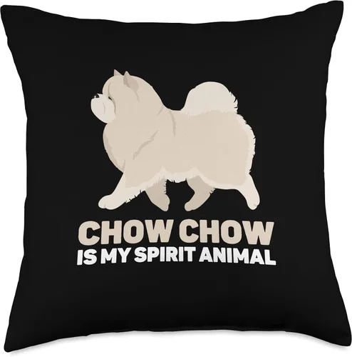 Vista 4 de Cute Chow Chow Dog Lover Gift Chow is My Spirit - Almohada de animales, 16 x 16 pulgadas, multicolor