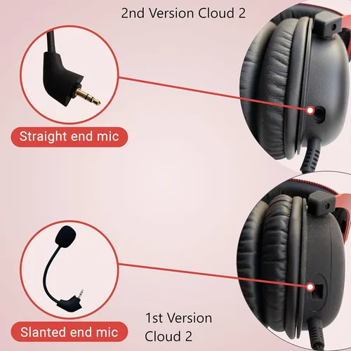 Vista 7 de TNE Micrófono de repuesto para micrófono de juego para pre-2021 1 versión con cable Kingston HyperX Cloud 2 II Cloud Core Cloud Pro CloudX PS5 Xbox