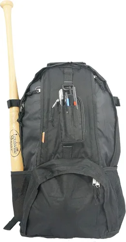 Vista 6 de K-Cliffs Mochila de béisbol con compartimento para casco de zapatos de baloncesto y balón de fútbol Negro