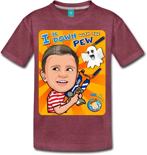 Vista 6 de FGTeeV - Camiseta de manga corta con el Pew para niños, Juvenil L
