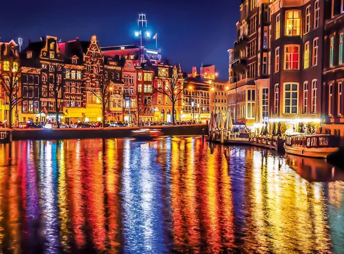 Vista 2 de Clementoni Amsterdam - Rompecabezas de 500 piezas para adultos (caja cuadrada)