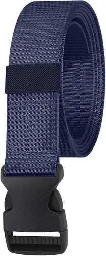 Vista 8 de WedDecor Cinturón de nailon estilo militar, cinturón de lona de 1.5 pulgadas con hebilla de plástico de liberación rápida, deportes al aire libre