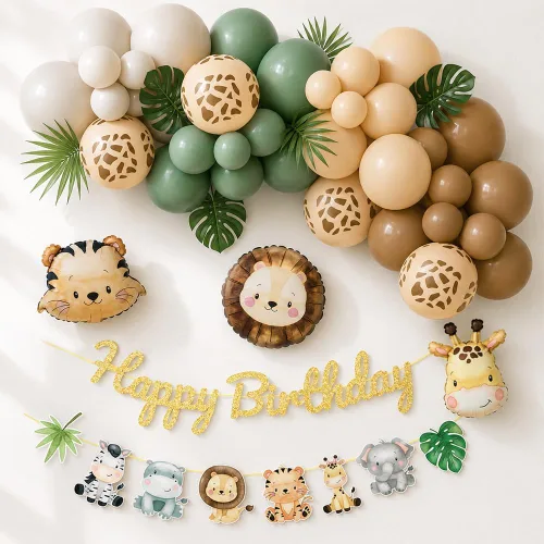Vista 10 de Decoraciones de cumpleaños de dinosaurio, globos de cumpleaños