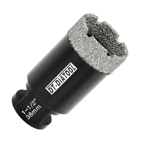 Vista 20 de DT-DIATOOL Broca de núcleo de diamante de 1/4 pulgada con hilo 5/8"-11 de vacío soldado para baldosas de porcelana, cerámica, gres, mármol, granito