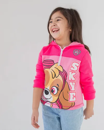 Vista 2 de Paw Patrol Skye Everest Girls Fleece Half Zip Hoodie Toddler to Big Kid