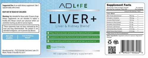 Vista 3 de Project AD Liver+ Liver Cleanse & Detox, suplemento hepático (90 cápsulas)
