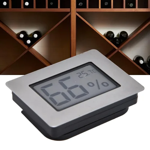 Vista 2 de Termómetro higrómetro Guitarra Caso Gabinete de vino Humidor Medidor Integrado Termo Higrómetro con Electrónico