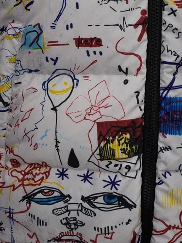 Vista 3 de Chaqueta estampada Art Graffiti acolchada, Printd