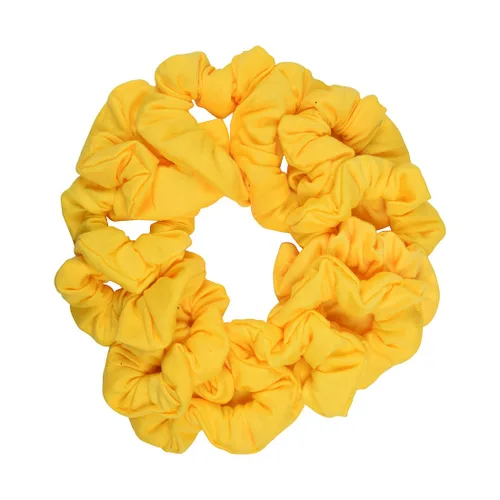 Vista 19 de Paquete de 12 ligas sólidas para el cabello (negro) One Dozen Matching Hair Ties, Soft Cotton Fabric, Gentle No-Crease Hold, Great for Teams