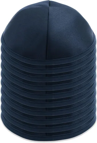 Vista 6 de Ateret Judaica Yarmulke - Gorra de satén para hombres y niños, 10 unidades, tamaño 7.5in, sombrero de Yamaka judío