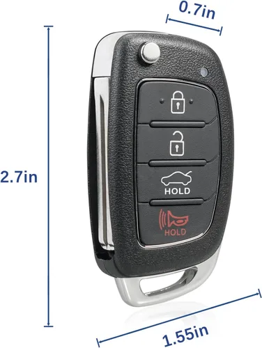 Vista 8 de Reemplazo para 2015 2016 2017 Hyundai Sonata llavero, llavero para Hyundai Sonata Remote, Sistema remoto de entrada sin llave P/N: 95430-C1010 FCC