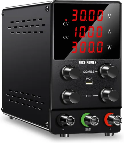Vista 9 de NICE-POWER Fuente de alimentación CC ajustable: fuente de alimentación de banco de laboratorio de 30 V 5 A con conmutación variable regulada de alta