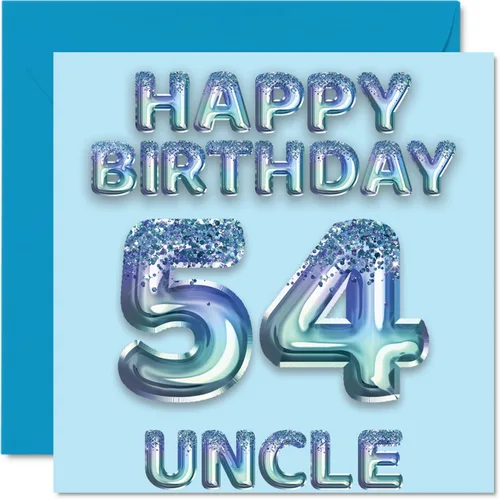 Vista 267 de Stuff4 Tarjeta de primer cumpleaños para niños, globo de fiesta con purpurina azul, tarjetas de feliz cumpleaños para niño de 1 año, nieto, hijo, 57
