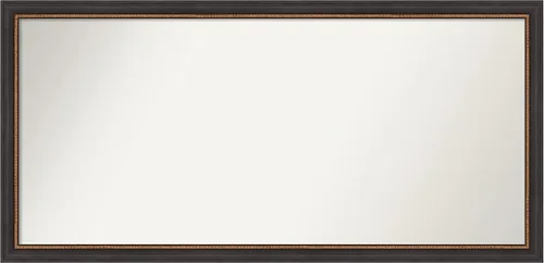 Vista 270 de Amanti Art Espejo de baño negro para sobre el fregadero, 23 x 23 pulgadas, espejo cuadrado negro Ashton, marco de madera tradicional mediano, se