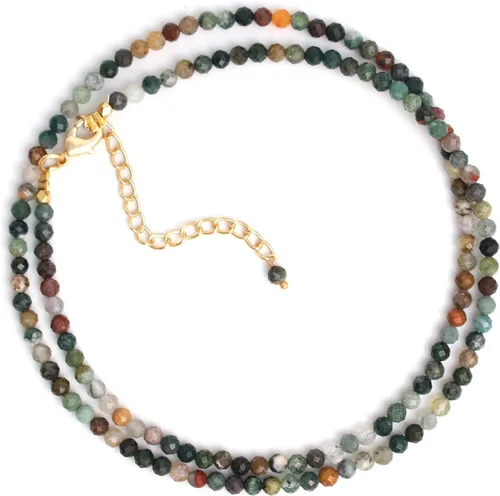 Vista 69 de Gempires - Collar de cuentas de piedras naturales hechas a mano, joyería de cristal hipoalergénica de 20 pulgadas, chapado en oro, joyería de moda