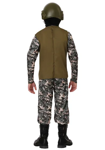 Vista 2 de Disfraz de soldado con camuflaje para niños Multicolor