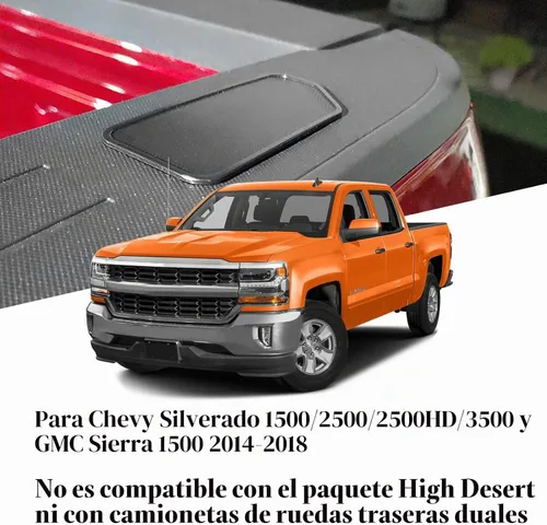 Vista 2 de TTCR-II Cubiertas para orificios de estaca para riel de cama GMC Sierra y Chevy Silverado 2014-2018, cubiertas de bonneau para camiones para Sierra