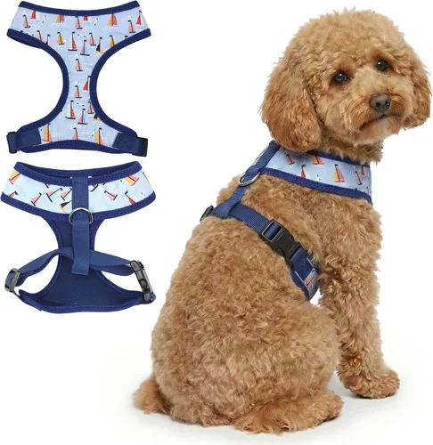 Vista 28 de Arnés para perro Parisian Pet - Arnés de libertad ajustable - Chaleco para perro de camuflaje verde - Arnés para perro de 100% tela de malla