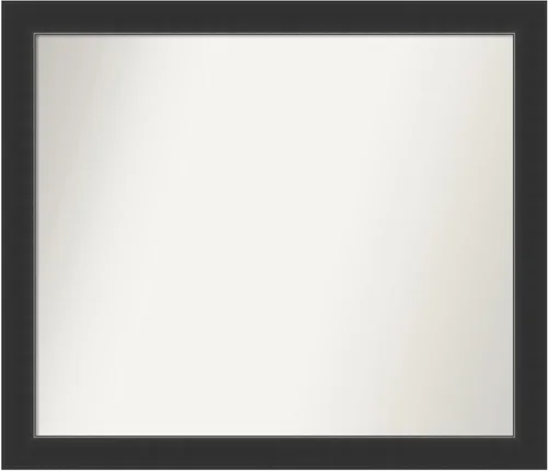 Vista 346 de Amanti Art Espejo personalizado, espejo de baño negro Astor, espejo de pared o espejo de tocador de baño sobre el fregadero (25 x 25 pulgadas)