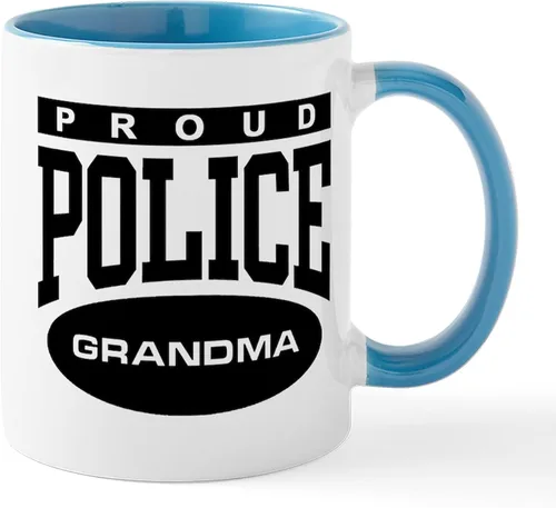 Vista 79 de CafePress Taza de café de cerámica de 11 oz (11.0 fl oz) de Police Mom