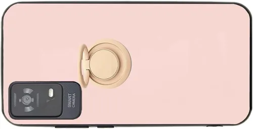 Vista 4 de Funda para TCL ION V con protector de pantalla, TPU sólido delgado y flexible con soporte de anillo giratorio de 360 grados, función atril, funda