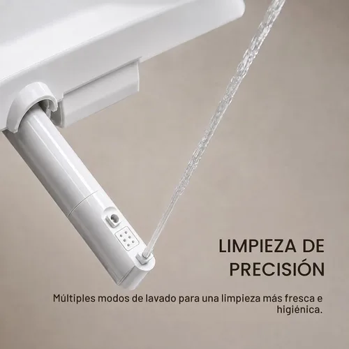 Vista 7 de SmartBidet SB-2000 Asiento de bidé eléctrico - Asiento para inodoro climatizado con secador de aire caliente y funciones de lavado con control