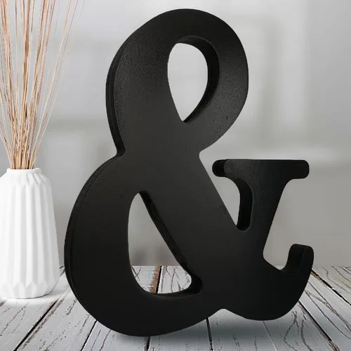 Vista 28 de AOCEAN Letras de madera negra de 8 pulgadas, letras de madera sin terminar para decoración de Halloween, letras decorativas de pie, decoración