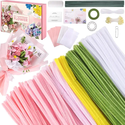 Vista 9 de WSICSE Kit de flores de limpiador de tuberías azules de 500 piezas