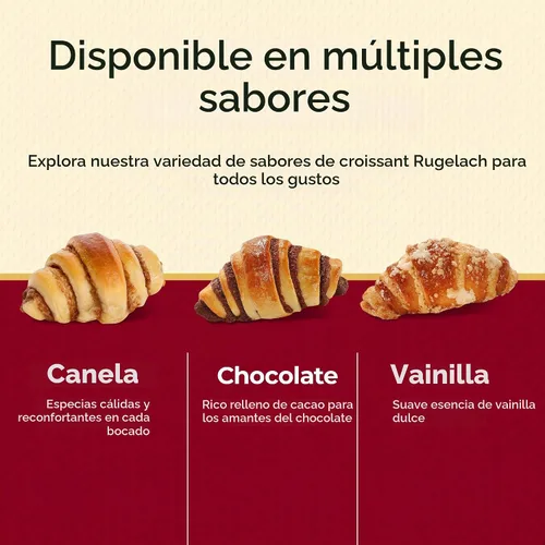 Vista 7 de Chocolate Rugelach Mini croissants sin lácteos, sin nueces, con certificación OU Kosher, pastelería para el desayuno, aperitivo de café y té