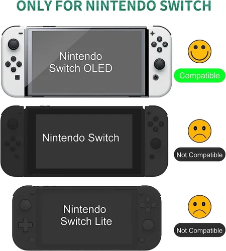 Vista 5 de rapell Paquete de 3 protectores de pantalla de vidrio templado compatibles con Nintendo Switch OLED Premium Protector de pantalla de vidrio templado