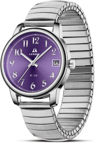 Vista 12 de LN LENQIN Relojes para mujer, reloj de cuarzo analógico de acero inoxidable para mujer, impermeable, fácil de leer, reloj de pulsera para mujer