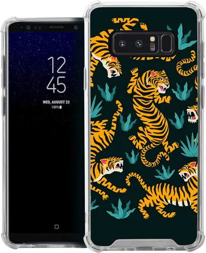Vista 23 de CasesOnDeck Funda compatible con [Samsung Galaxy Note 8] Note 8, funda delgada y transparente de poliuretano termoplástico flexible con protección