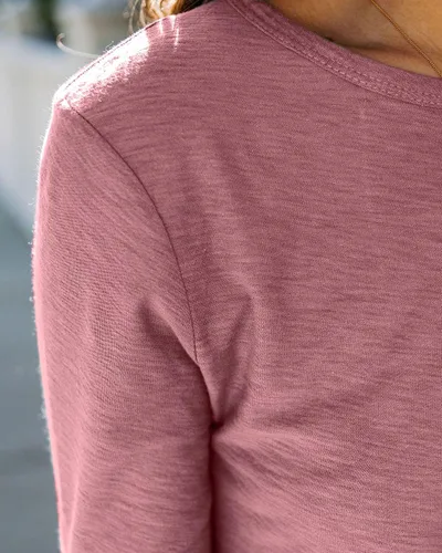 Vista 6 de Sherosa Camisetas básicas de manga larga con cuello redondo para mujer