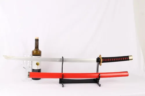 Vista 6 de LEILIN Soporte de espada Katana soporte acrílico de dos capas para espada samurái, soporte para katana de escritorio, hoja acrílica de 0.236 in