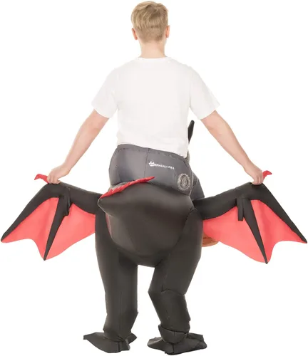 Vista 2 de Morph Disfraz inflable de dragón de Halloween para adultos disfraz de montar