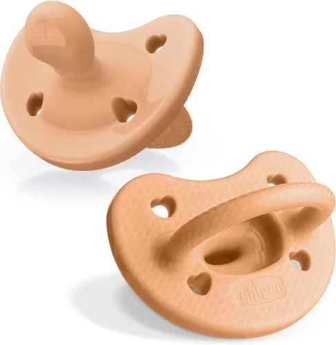 Vista 15 de Chicco Luxe Orthodontic Pacifier One-Piece Silicone, 0-6m, 2-Pack Rubor