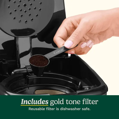 Vista 7 de Cuisinart Cafetera de 14 tazas, máquina de café programable PerfecTemp de Negro/Inoxidable