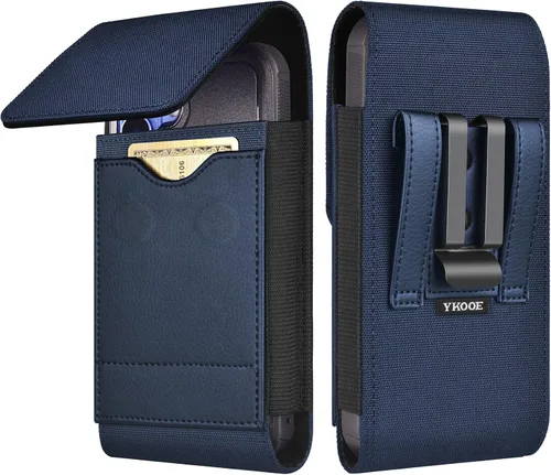 Vista 8 de ykooe Funda para teléfono celular con clip para cinturón, cierre magnético