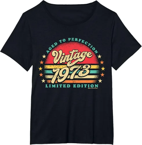 Vista 11 de Camiseta retro de 50 cumpleaños de 1973 de edad a la perfección nacido en los años 70, Negro