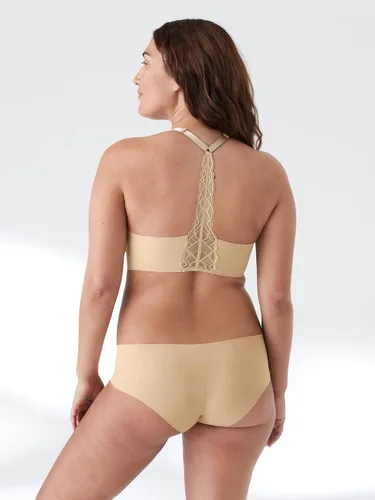 Vista 3 de True & Co Sujetador de espalda cruzada con encaje triangular para mujer