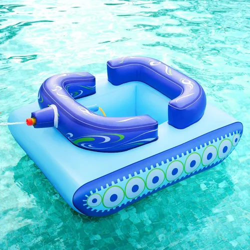 Vista 9 de SLOOSH Flotadores inflables de piscina para niños, flotadores de piscina con pistola de agua, juguetes de lucha de agua, diversión de batalla