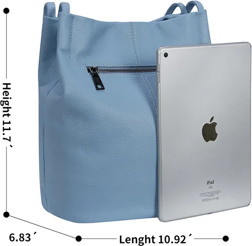 Vista 25 de Iswee - Bolsos de cuero genuino, diseño de hombro Hobo, bolsos para mujer