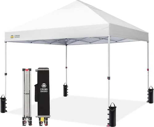 Vista 41 de CROWN SHADES Toldo desplegable de 8 x 8 pulgadas, tienda de campaña de playa con instalación CenterLok de un empuje, parasol fácil para exteriores
