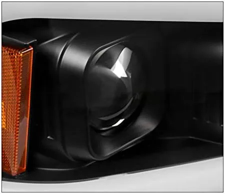 Vista 6 de Faros delanteros con proyector de tubo LED, color negro, compatible con Dodge Charger 2006-2010