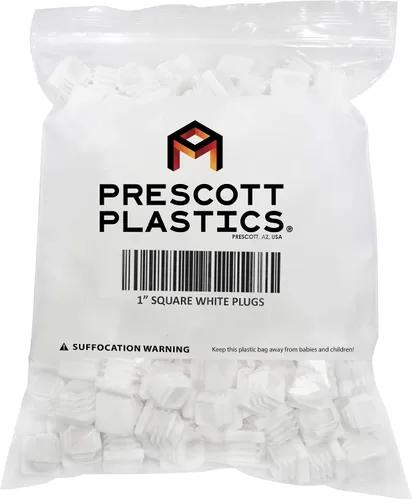Vista 8 de Prescott Plastics Inserto cuadrado de plástico de 1 pulgada (paquete de 4), tapa de extremo blanco para tubos de metal, valla, inserto deslizante