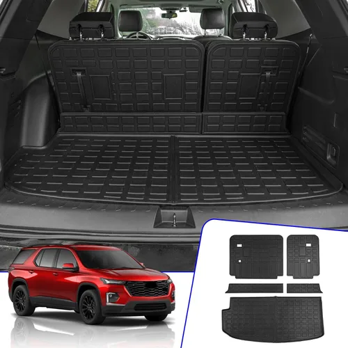 Vista 31 de Rongtaod Alfombrilla para maletero y respaldo para Jeep Grand Cherokee L