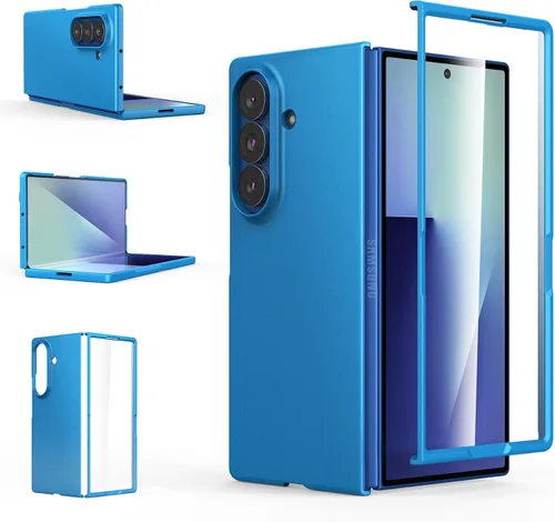 Vista 13 de Foluu Funda Slim Fit para Samsung Galaxy Z Fold 5, con protector de pantalla frontal integrado, cubierta protectora de PC mate ultradelgada