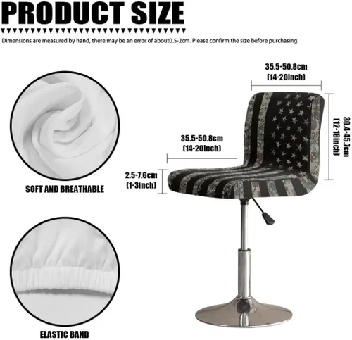 Vista 253 de American Eagle - Juego de 2 fundas para taburetes de bar para sillas de comedor, impermeables, antideslizantes, tamaño universal