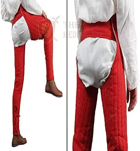 Vista 5 de Medieval Gambeson Legging Thick Padded Chausses Lower Under Gambeson Hauberk SCA Armor Legging for Costume by ITS Medieval